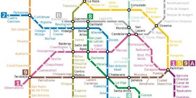 Cidade de méxico tubo mapa