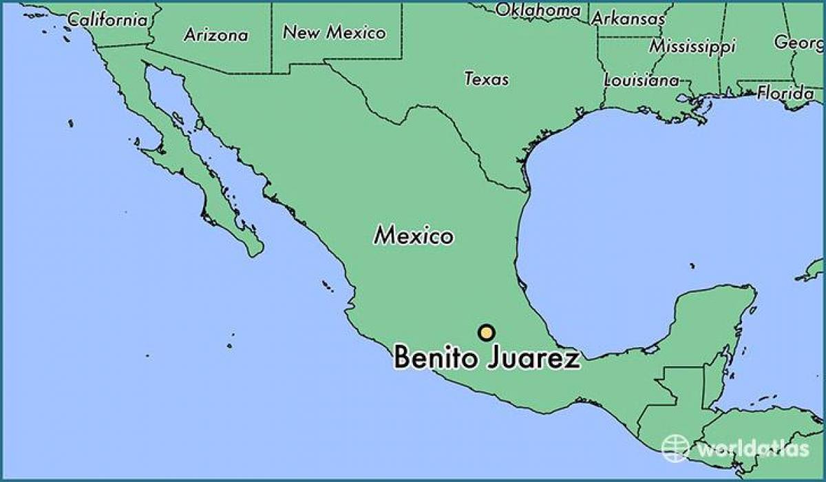 benito juárez, México mapa