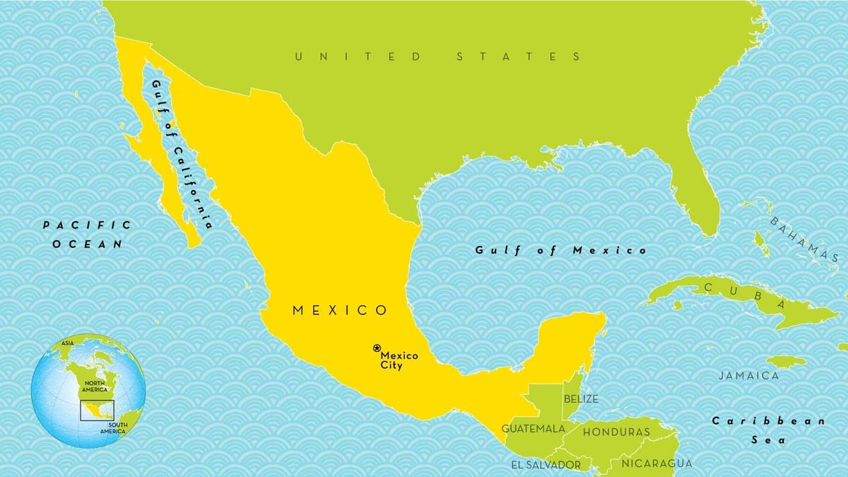 un mapa da Cidade de México