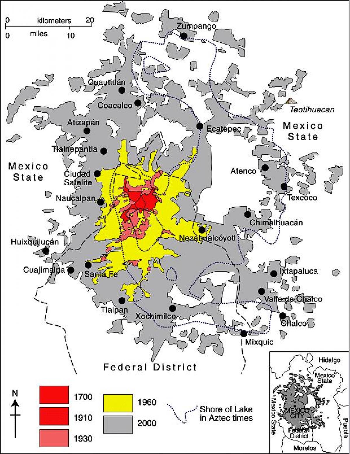 mapa da Cidade de México provincia