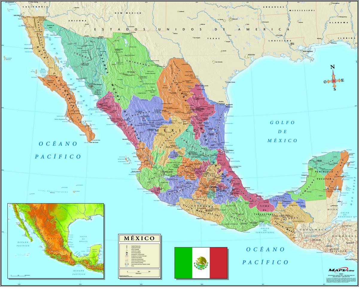 mapa da Cidade de México código postal