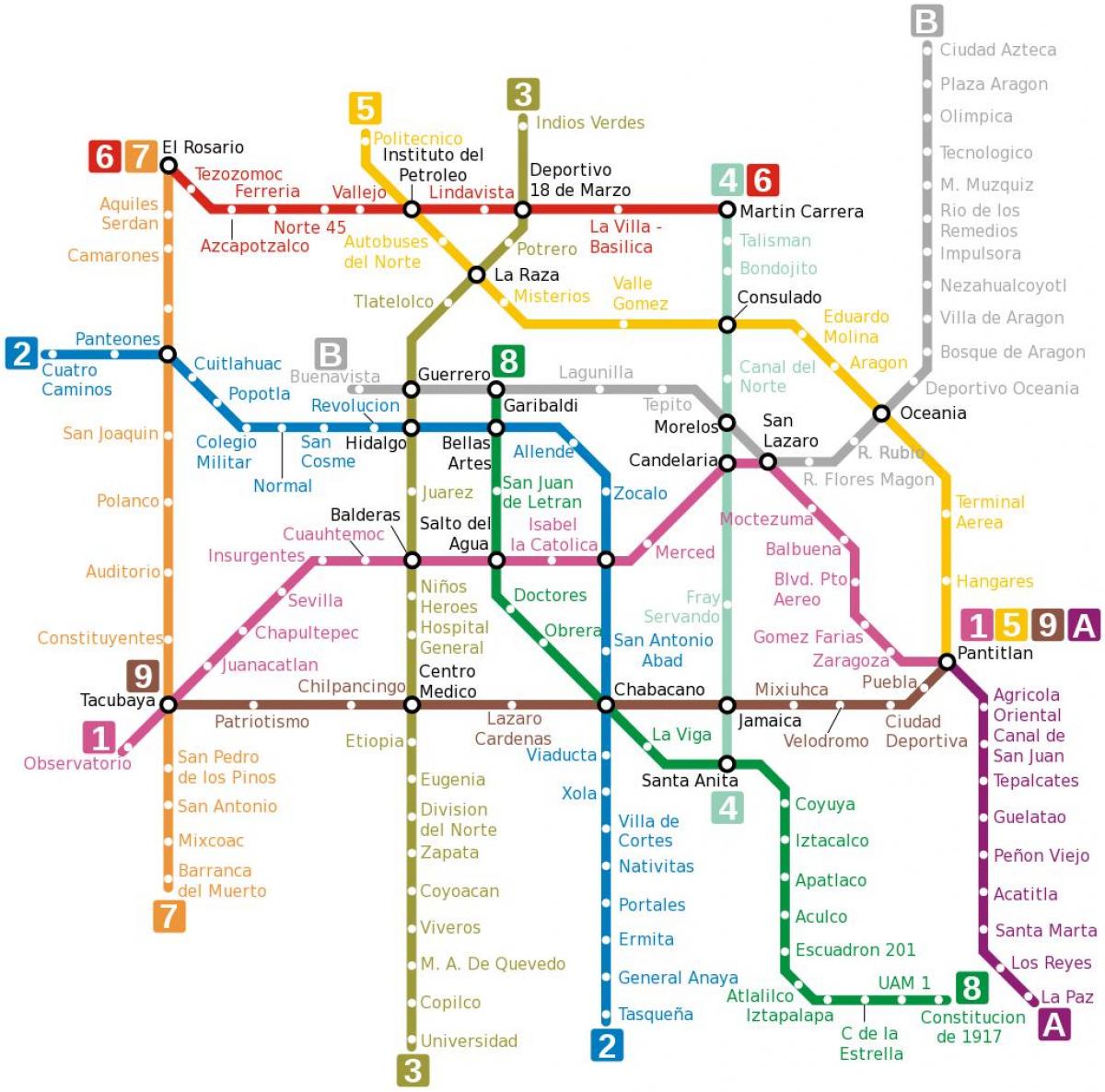 México df metro mapa