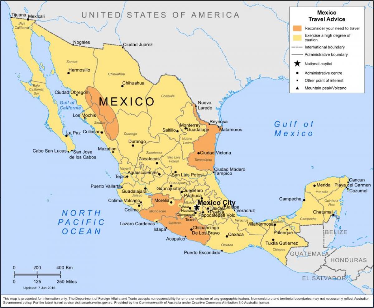 mapa da Cidade de México e os seus arredores