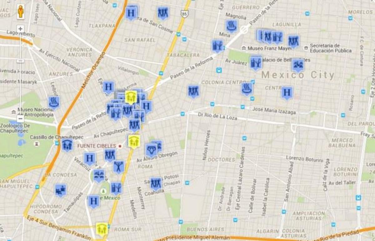gay mapa Cidade de México
