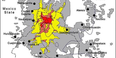 Mapa da Cidade de México provincia