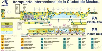 Cidade de méxico aeroporto internacional mapa