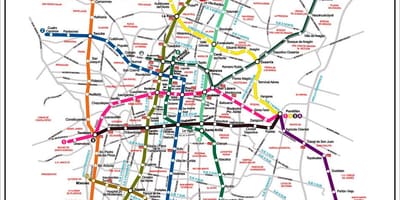 Mapa da Cidade de México de tránsito