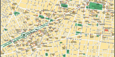 Mapa da Cidade de México de turismo
