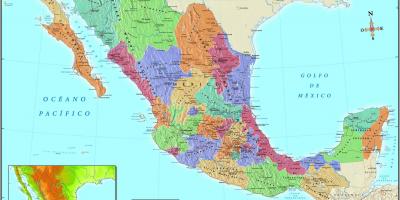 Mapa da Cidade de México código postal