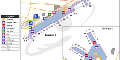Cidade de méxico porta do aeroporto mapa