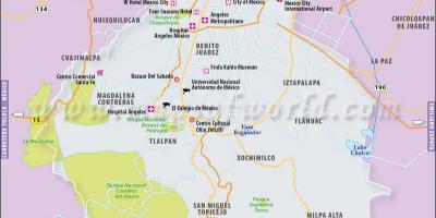 Cidade de méxico mapa de localización