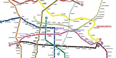 Cidade de méxico tren mapa