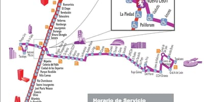 Mapa de metrobus Cidade de México