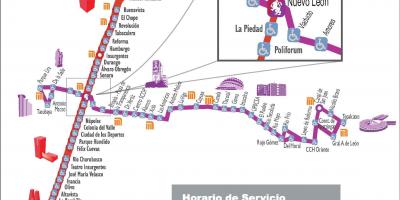 Mapa de metrobus Cidade de México